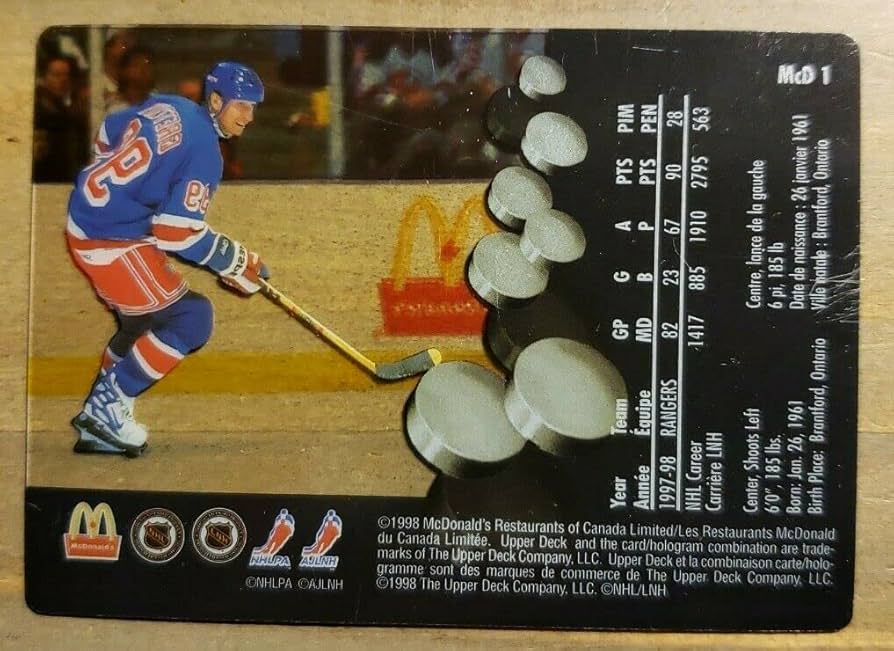 1997-98 Upper Deck Ice Hockey #McD1 Wayne Gretzky Hockey